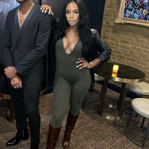 A boutique long sleeve cotton jumpsuit.